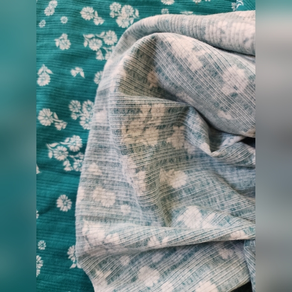 Art Class Teal blue/Green Floral Pullover Knit Kids Dress Size L 10-12 - Picture 6 of 15